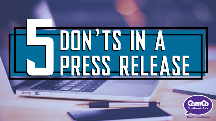 5 Don’ts in a Press Release