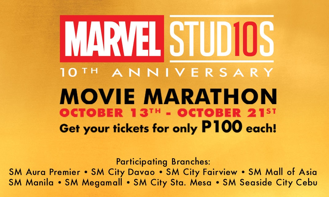 SM Cinema teams up with Marvel Studios for the biggest Marvel Movie Marathon in the country!