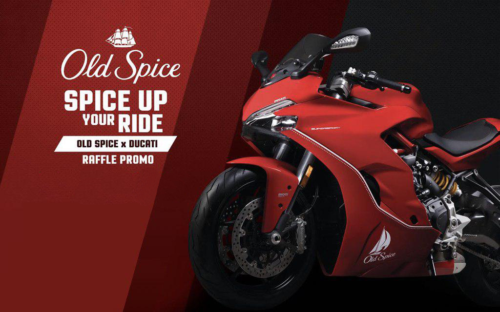 Old Spice and Ducati Motorbike Honor Today’s Man with the Spice Up your Ride Raffle Promo
