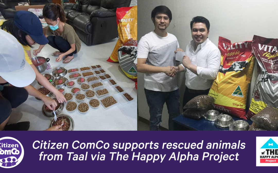 Citizen ComCo supports rescued animals from Taal via The Happy Alpha Project