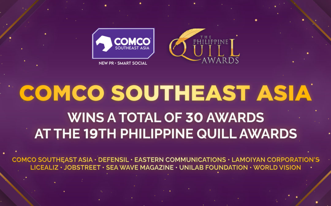 COMCO SEA bags 30 awards and 3 top award nominations for 2022 Quill Awards