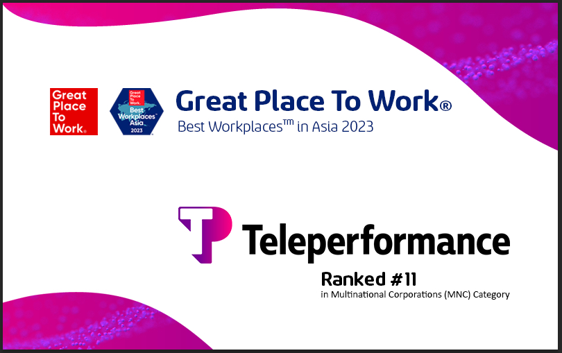 Teleperformance named as one of the Best Workplaces in Asia