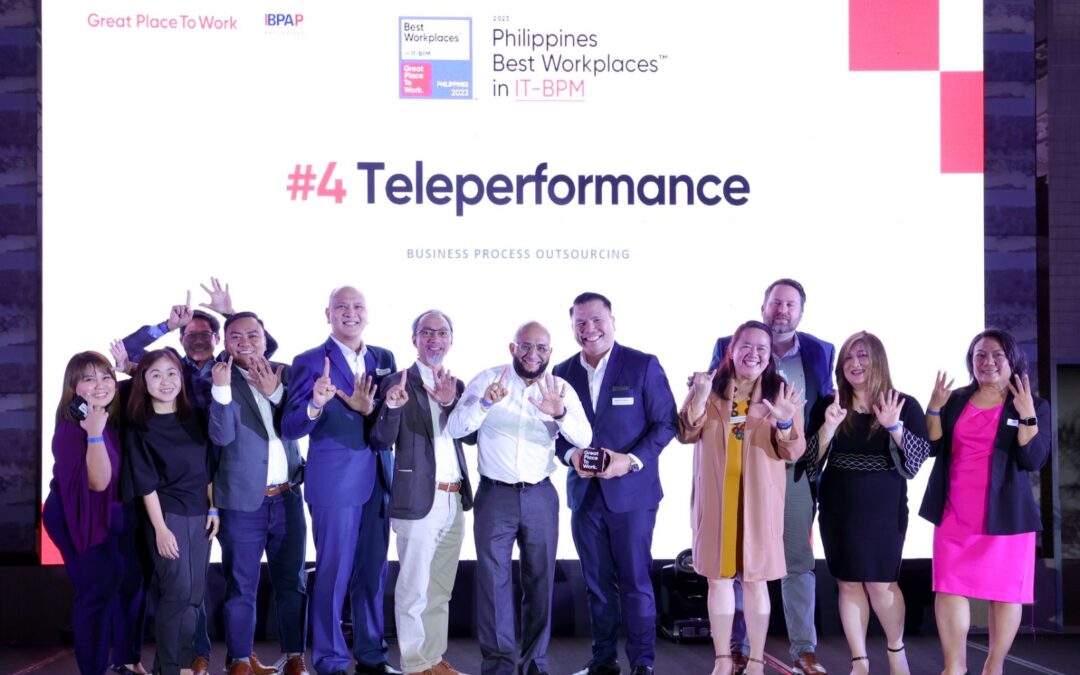 Teleperformance makes top five in Philippines Best Workplaces™ in IT-BPM